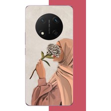 Aksesuarist Honor X9C Uyumlu Gül Koklayan Kadın Baskılı Silikon Kılıf