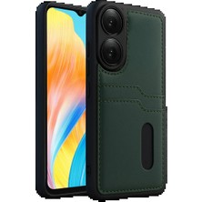 Dorasan Oppo A38 Sara Kartvizitli Deri Kılıf - Yeşil