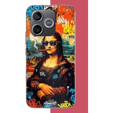 Aksesuarist Honor 600 Uyumlu Mona Lisa Graffiti Baskılı Silikon Kılıf