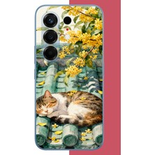 Aksesuarist Tecno Camon 50 Pro Uyumlu Çatıdaki Kedi Baskılı Silikon Kılıf