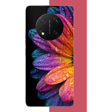 Aksesuarist Honor X9C Uyumlu Gökkuşağı Papatyası Baskılı Silikon Kılıf