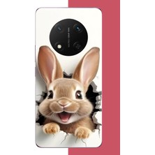 Aksesuarist Honor X9C Uyumlu Mutlu Tavşan Baskılı Silikon Kılıf