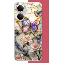 Aksesuarist Poco X8 Pro Max Uyumlu Renkli Baskı Kelebek Baskılı Silikon Kılıf