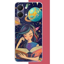Aksesuarist Tecno Spark Go 3 Uyumlu Gezegenler Arasında Kitap Baskılı Silikon Kılıf