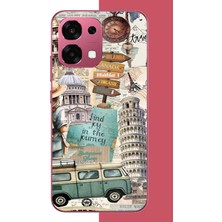 Aksesuarist Oppo A6 Pro Uyumlu Travel2 Baskılı Silikon Kılıf