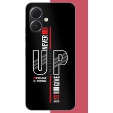 Aksesuarist Tecno Spark Go 2 Uyumlu Asla Pes Etme Baskılı Silikon Kılıf