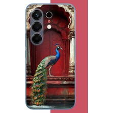 Aksesuarist Tecno Camon 50 Pro Uyumlu Su Kenarındaki Tavus Kuşu Baskılı Silikon Kılıf