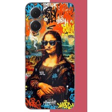 Aksesuarist Tecno Spark Go 2 Uyumlu Mona Lisa Graffiti Baskılı Silikon Kılıf