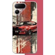 Aksesuarist Tecno Pova Curve 2 Uyumlu Kırmızı Mustang.jpeg Baskılı Silikon Kılıf