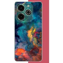 Aksesuarist Tecno Pova 6 Pro Uyumlu Renklerin Dansı Baskılı Silikon Kılıf