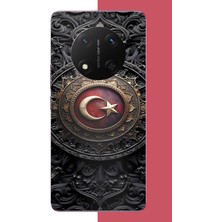 Aksesuarist Honor X9C Uyumlu Türk Rozet Baskılı Silikon Kılıf
