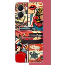 Aksesuarist Tecno Spark Go 3 Uyumlu Retro Baskılı Silikon Kılıf