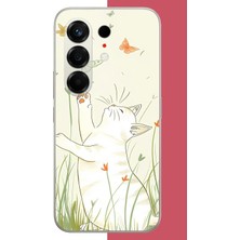 Aksesuarist Tecno Camon 50 Uyumlu Mutlu Kedi Baskılı Silikon Kılıf