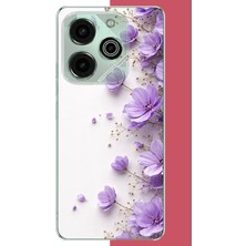 Aksesuarist Tecno Pova 6 Pro Uyumlu Lavanta Zarafeti Baskılı Silikon Kılıf