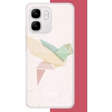 Aksesuarist Infinix Smart 10 Uyumlu Origami Kuş Baskılı Silikon Kılıf
