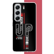 Aksesuarist Tecno Camon 40 Uyumlu Asla Pes Etme Baskılı Silikon Kılıf