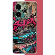 Aksesuarist Tecno Pova 6 Pro Uyumlu Supra Sokak Sanatı Baskılı Silikon Kılıf