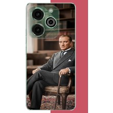 Aksesuarist Tecno Pova 6 Pro Uyumlu Atatürk6 Baskılı Silikon Kılıf