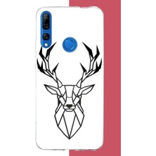 Aksesuarist Honor 9x Uyumlu Üçgen Geyik Baskılı Silikon Kılıf