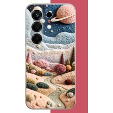 Aksesuarist Tecno Camon 50 Uyumlu Plato ve Uzay Baskılı Silikon Kılıf