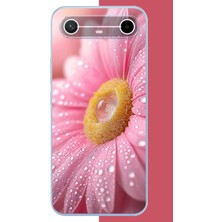 Aksesuarist Tecno Spark Slim 5g Uyumlu Pembe Papatyada Çiy Damlası Baskılı Silikon Kılıf