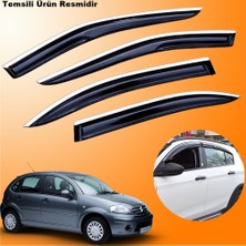 Caraks Citroen C3 Krom Cam Rüzgarlığı Abs Nikelajlı Krom Mügen Cam Rüzgarlığı 2003-2009 Arası 4 Parça