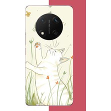 Aksesuarist Honor X9C Uyumlu Mutlu Kedi Baskılı Silikon Kılıf