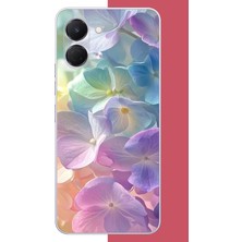 Aksesuarist Tecno Spark Go 3 Uyumlu Renkli Çiçek2.jpeg Baskılı Silikon Kılıf