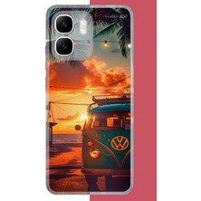 Aksesuarist Infinix Smart 10 Uyumlu Vw Güneş Batımı.jpeg Baskılı Silikon Kılıf