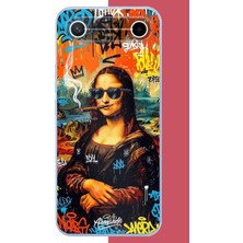 Aksesuarist Tecno Spark Slim 5g Uyumlu Mona Lisa Graffiti Baskılı Silikon Kılıf