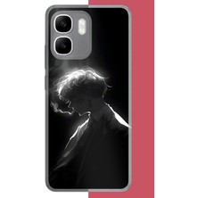 Aksesuarist Infinix Smart 10 Uyumlu Karanlıktaki Anime Karakteri Baskılı Silikon Kılıf