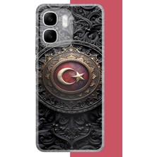 Aksesuarist Infinix Smart 10 Uyumlu Türk Rozet Baskılı Silikon Kılıf