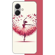 Aksesuarist Tecno Spark Go 2 Uyumlu Kelebekli Balerin Baskılı Silikon Kılıf