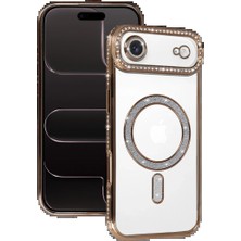 Dorasan Apple iPhone 17 Air Joke Simli Magneticsafe Kılıf - Gold