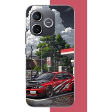 Aksesuarist Honor 600 Uyumlu Bulutların Altında Spor Otomobil Baskılı Silikon Kılıf