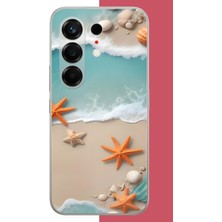 Aksesuarist Tecno Camon 50 Uyumlu Turuncu Deniz Yıldızı Baskılı Silikon Kılıf