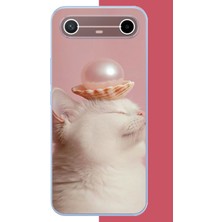 Aksesuarist Tecno Spark Slim 5g Uyumlu Incili Kedi Baskılı Silikon Kılıf
