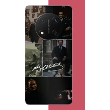 Aksesuarist Honor X9C Uyumlu Atatürk Kolajı Baskılı Silikon Kılıf