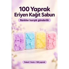Evgereçlerim Mini Tek Kullanımlık Suda Eriyen Kağıt Sabun 100 Yaprak Parfümlü