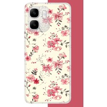 Aksesuarist Infinix Smart 10 Uyumlu Kırmızı Pattern Baskılı Silikon Kılıf