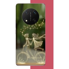 Aksesuarist Honor X9C Uyumlu Bisikletli Aşk Baskılı Silikon Kılıf