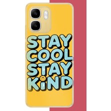 Aksesuarist Infinix Smart 10 Uyumlu Sakin Ol Nazik Ol Baskılı Silikon Kılıf