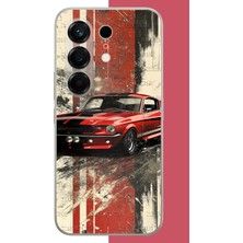 Aksesuarist Tecno Camon 50 Uyumlu Kırmızı Mustang.jpeg Baskılı Silikon Kılıf
