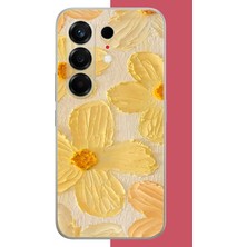 Aksesuarist Tecno Camon 50 Uyumlu Tuvaldeki Sarı Çiçek Baskılı Silikon Kılıf