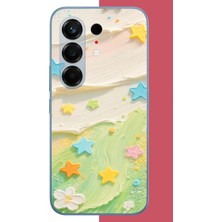 Aksesuarist Tecno Camon 50 Pro Uyumlu Tuvalde Renkli Yıldız Baskılı Silikon Kılıf