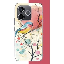 Aksesuarist Honor 600 Uyumlu Renkli Kuş Baskılı Silikon Kılıf