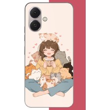 Aksesuarist Tecno Spark Go 2 Uyumlu Kawaii Yavru Kediler Baskılı Silikon Kılıf