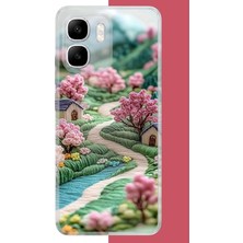 Aksesuarist Infinix Smart 10 Uyumlu Nakışlı Köy Baskılı Silikon Kılıf