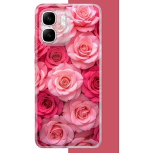 Aksesuarist Infinix Smart 10 Uyumlu Pembe Gül Bahçesi Baskılı Silikon Kılıf