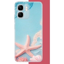 Aksesuarist Infinix Smart 10 Uyumlu Mavi Kumsal Baskılı Silikon Kılıf